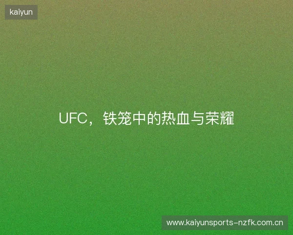 UFC，铁笼中的热血与荣耀